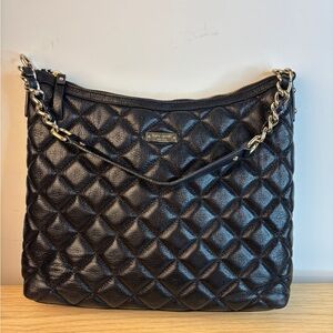 Kate Spade New York Gold Coast “Serena” Quilted Black Leather Shoulder Bag